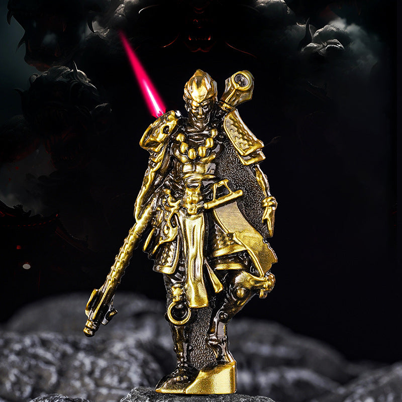 Black Myth Wukong Windproof Red Flame Inflatable Lighter
