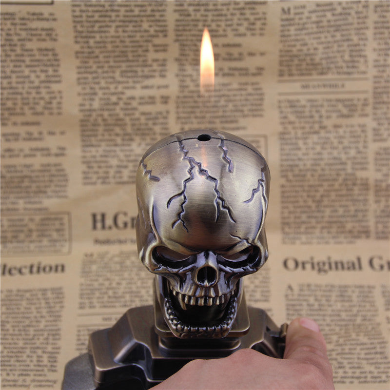 Ghost Head Ashtray with Lighter