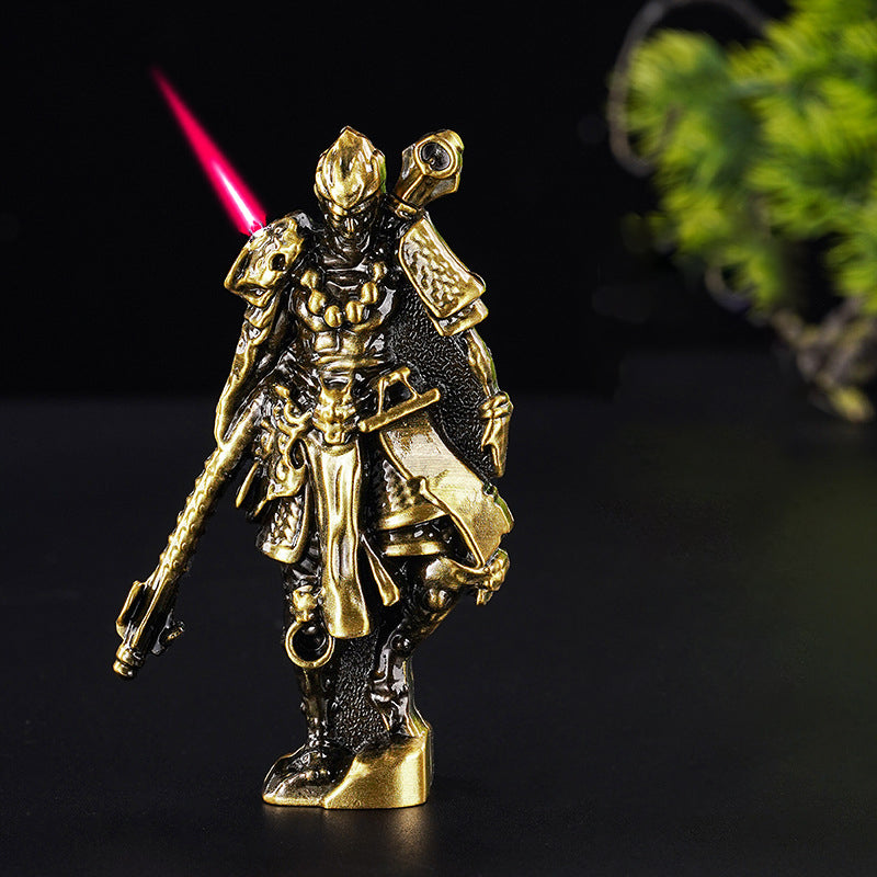 Black Myth Wukong Windproof Red Flame Inflatable Lighter