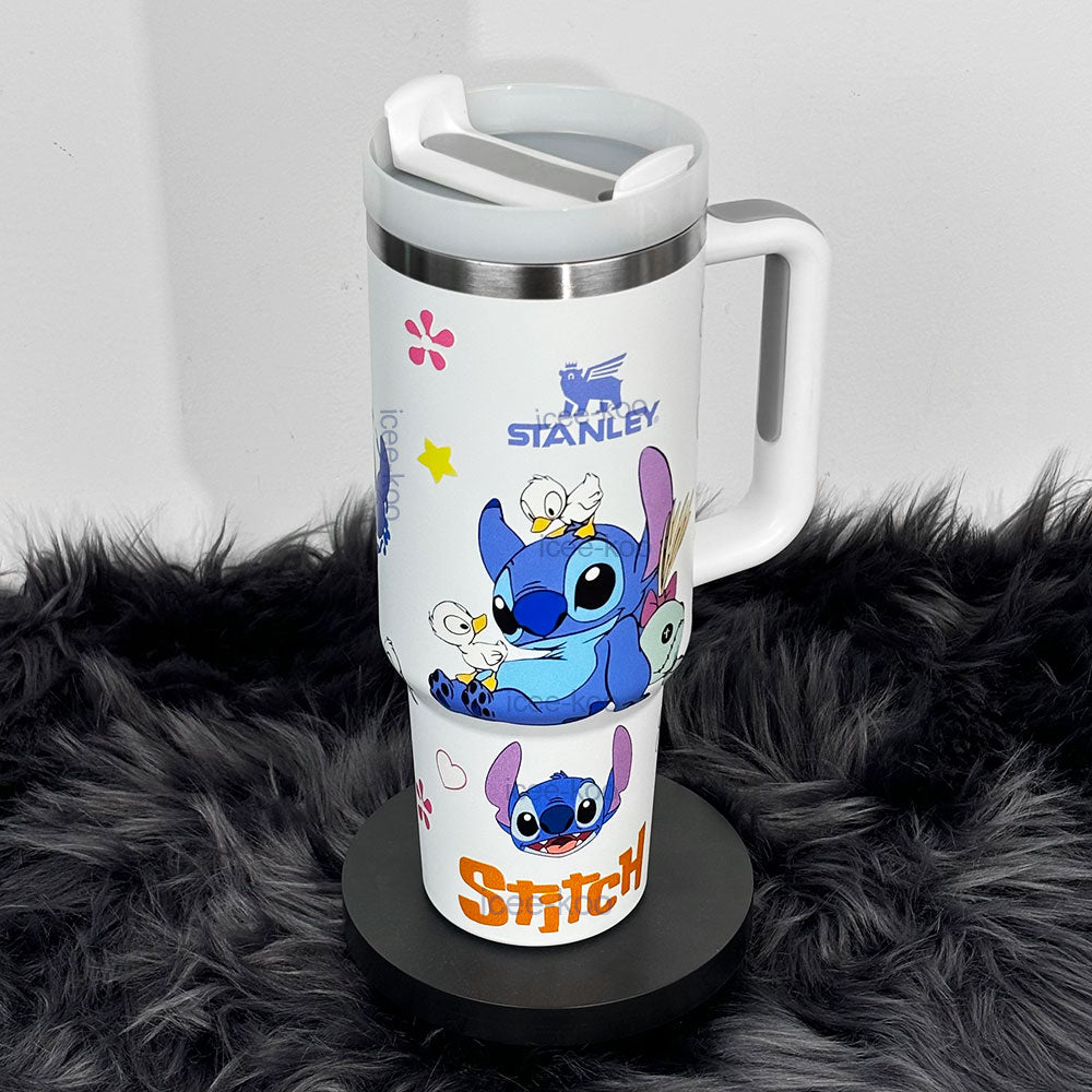 40oz White Duck Stitch Stainless Steel Vacuum Insulated Tumbler 🚢Free Shipping🚢