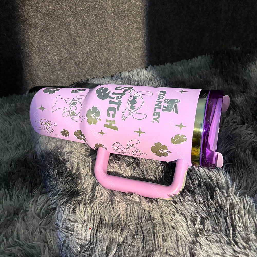 40oz Pink Stitch Stainless Steel Vacuum Insulated Tumbler 🚢Free Shipping🚢