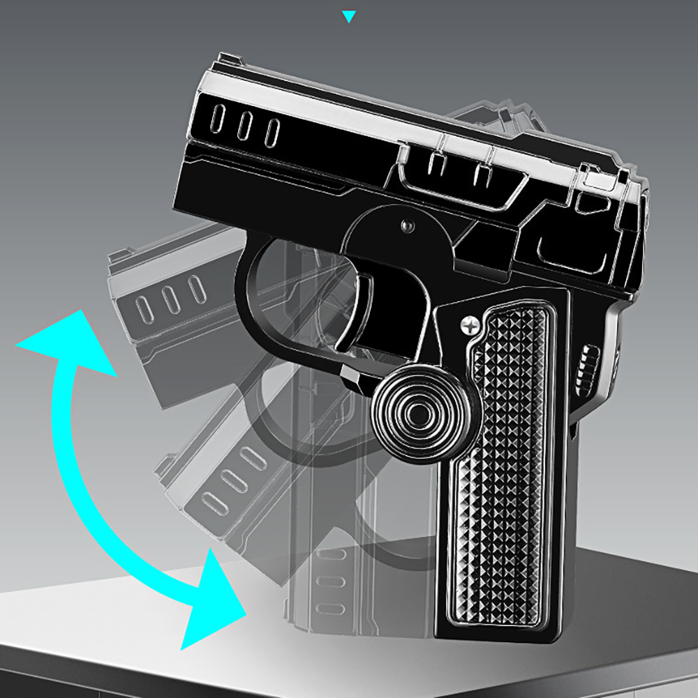 Folding Fingertip Gyro Windproof Inflatable Laser Lighter