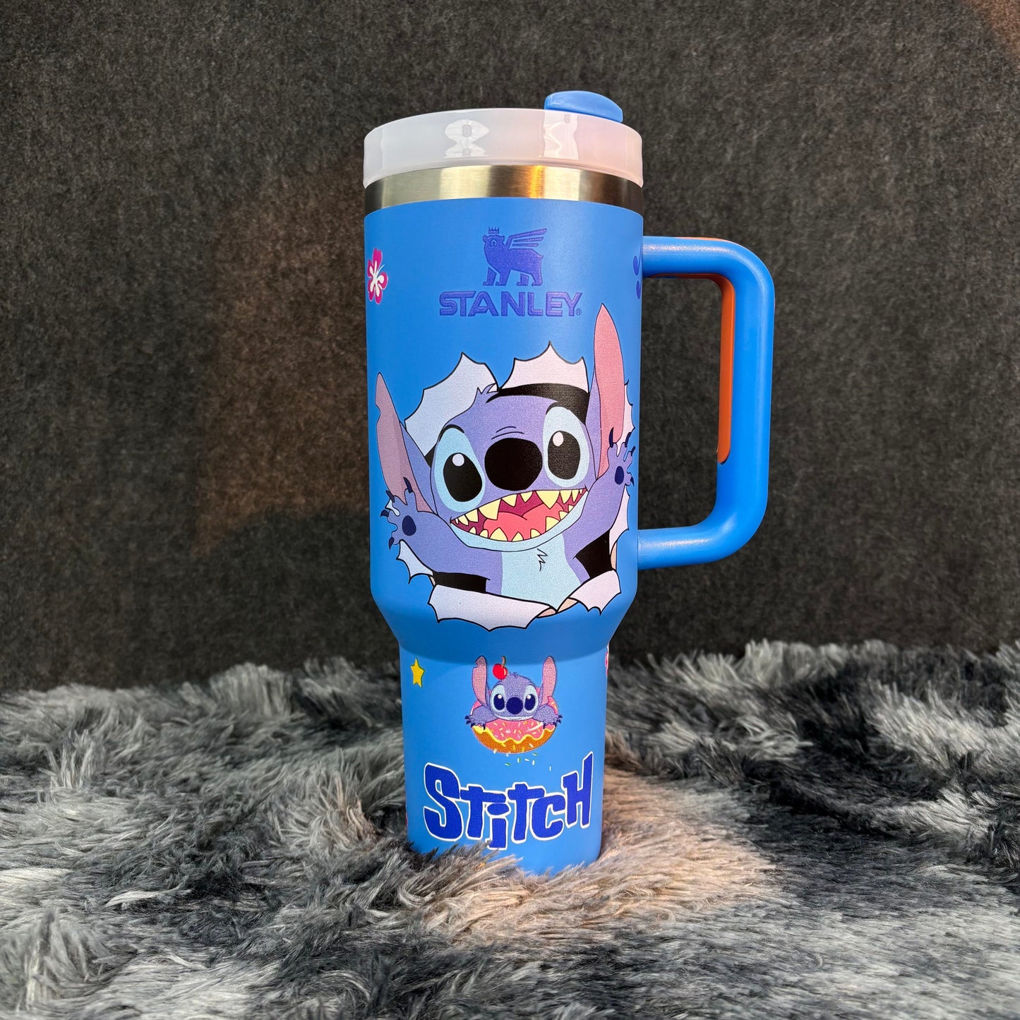 40oz Blue Love Stitch And Angel Tumbler 🚢Free Shipping🚢