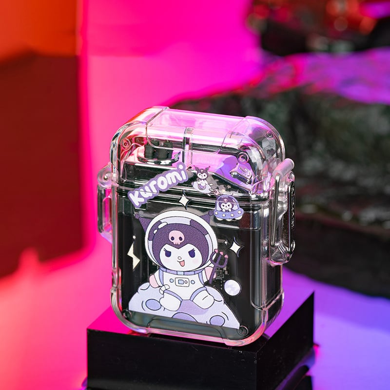 Cute cartoon arc lighter waterproof and windproof with flash