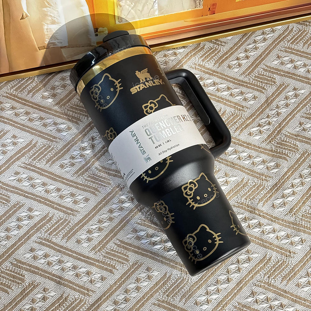 40oz Black Kitty Tumbler 🚢Free Shipping🚢