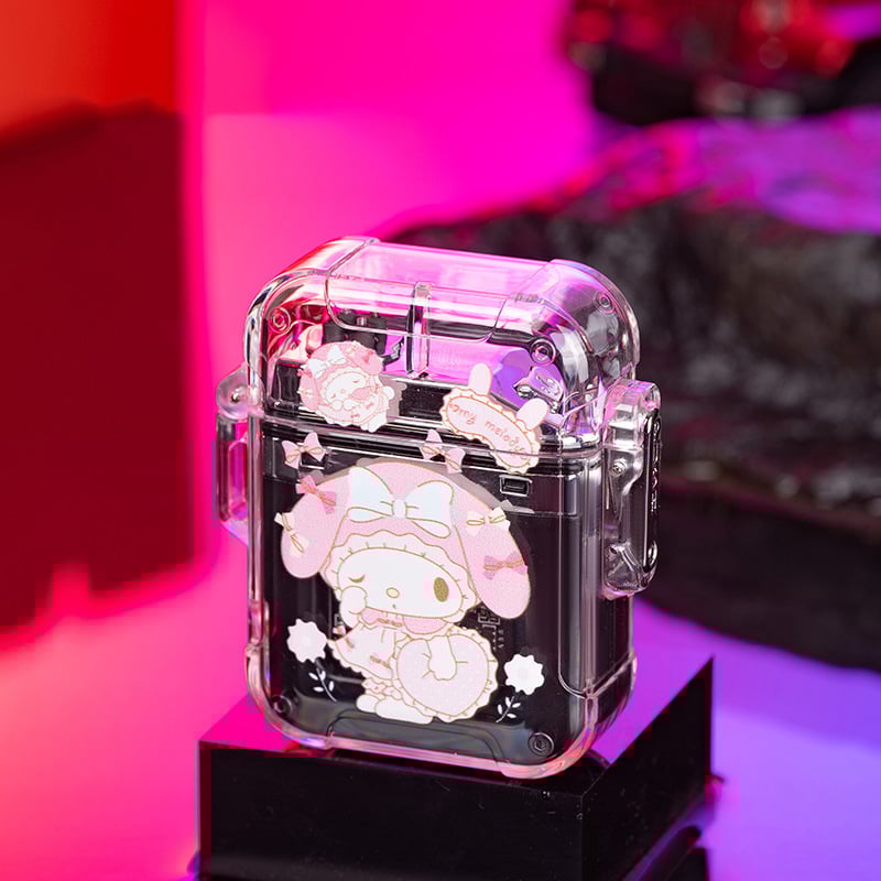 Cute cartoon arc lighter waterproof and windproof with flash