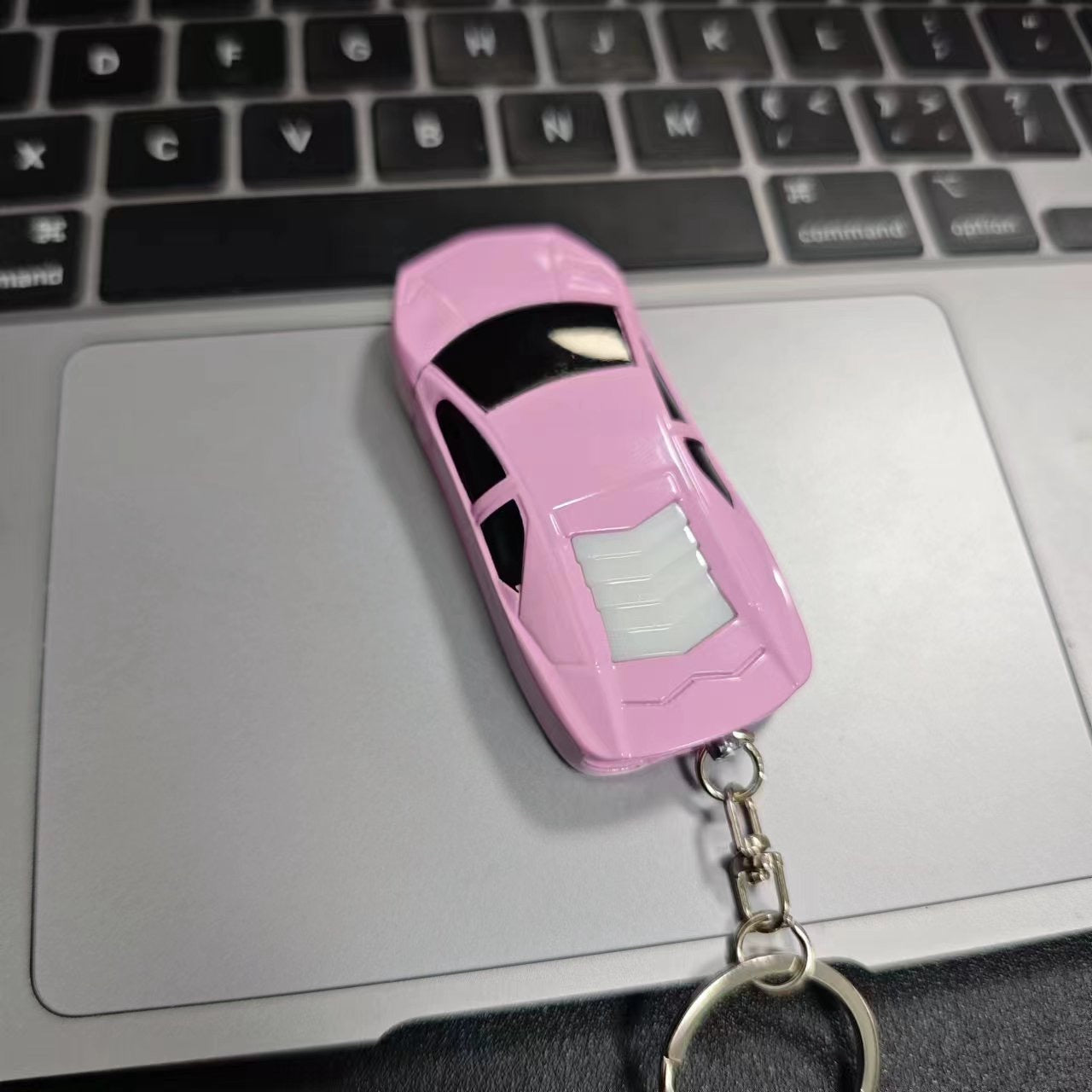 Sports car model lighter inflatable with green flame