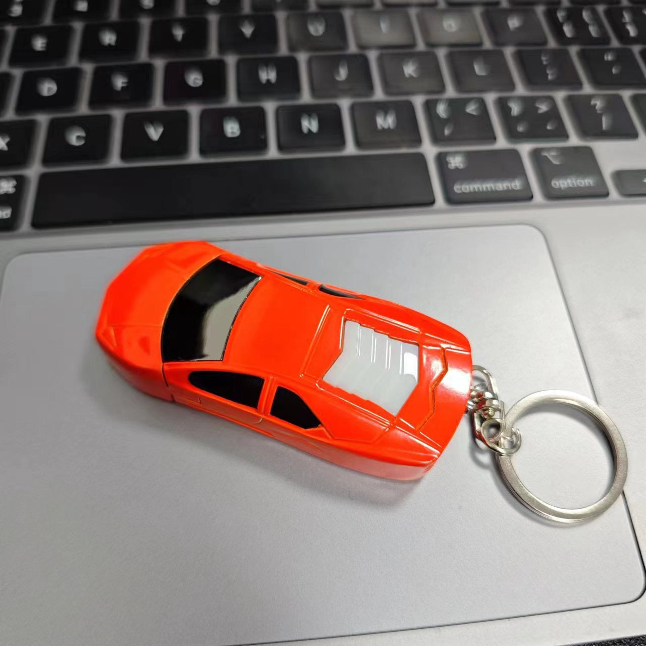 Sports car model lighter inflatable with green flame