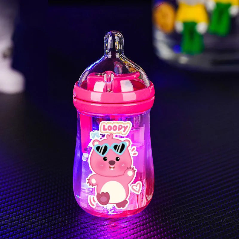 Cartoon milk bottle windproof luminous lighter