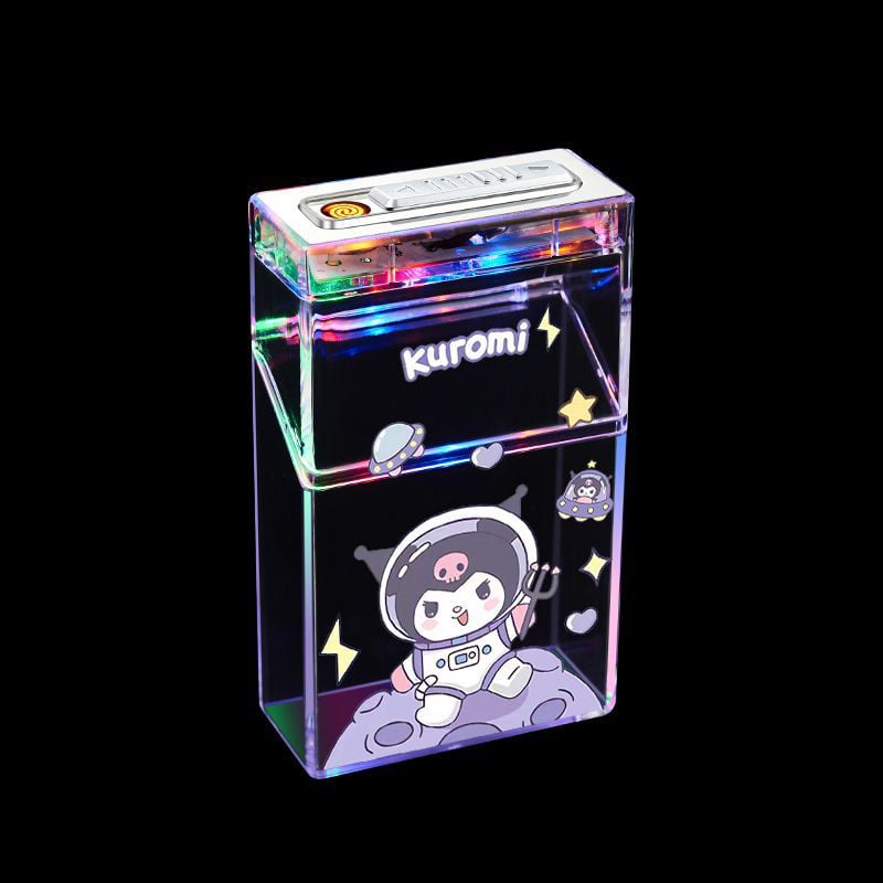 Cute cartoon cigare case with igniter device 20Pcs Ordinary Cigare Case with flashing